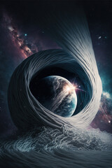 Sticker - planet in space
