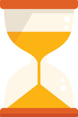 Sticker - Test hourglass icon flat vector. Paper check. Form sheet isolated