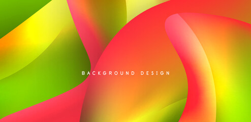 Beautiful liquid shapes with fluid colors abstract background