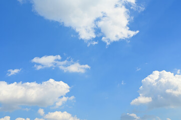 white cloud on blue sky, natural background