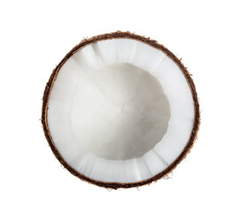 Wall Mural - Coconut Half isolated on transparent png
