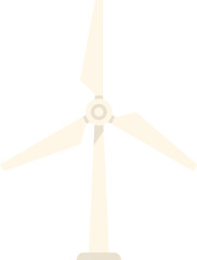 Poster - Eco wind turbine icon flat vector. Farm agriculture. Organic garden isolated