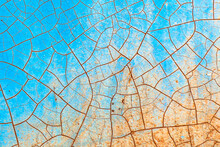 Old Metal Plate With Cracks And Rust For Background Images And Textures