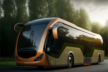 Modern style bus, long distance bus