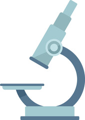 Sticker - School microscope icon flat vector. University study. Career award isolated