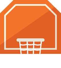 Poster - Basketball board icon flat vector. Sport exercise. Workout fit isolated