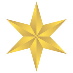 Wall Mural - 3d star on a white background