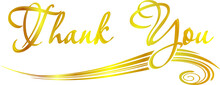 Thank You Beautiful Gold Typography Lettering Transparent