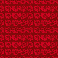 Seamless pattern with abstract red pattern on a burgundy background.