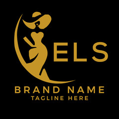 ELS fashion logo. ELS  Beauty fashion house. modeling dress jewelry. ELS fashion technology  Monogram logo design for entrepreneur and best business icon. 
