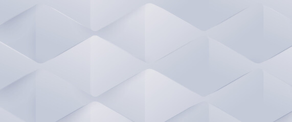 Leinwandbilder - Abstract 3D white triangle background with Modern trendy design. Banners, flyers, and presentations. Vector illustration