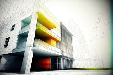 Wall Mural - architectural example. generative ai