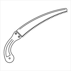 Wall Mural - Curved Pruning Saw Icon M_2212001