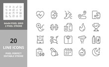 Fitness And Gym 64px And 256px Editable Vector Set 1/2