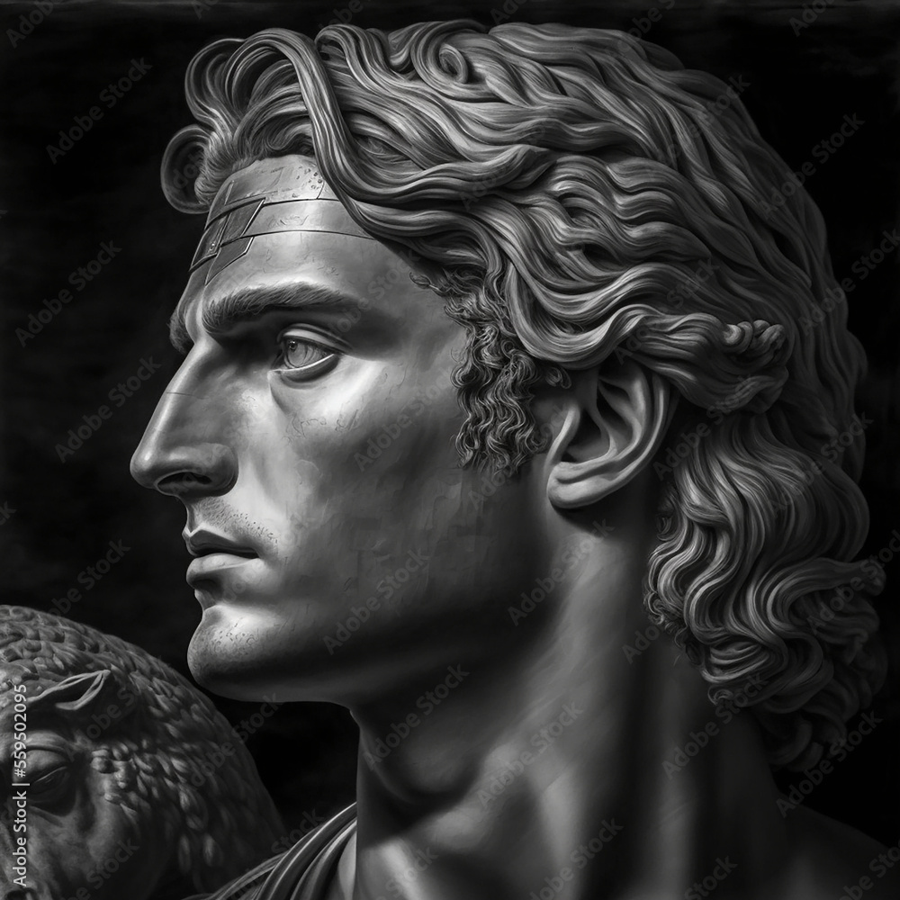 Alexander the Great. Created with Generative AI technology. Stock ...