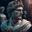 Hadrian Roman Emperor. Created with Generative AI technology.