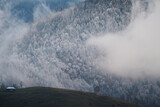 Fototapeta Na ścianę - Foggy Landscape on winter days
