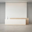 Luxury modern reception desk - 3D rendering