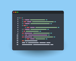 programming code editor vector illustration design