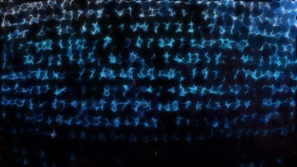 Wall Mural - digital background with glowing values. motion. encrypted digital code in stream of numbers. compute