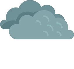 Canvas Print - Morning storm icon flat vector. Cloud rain. Sky day isolated