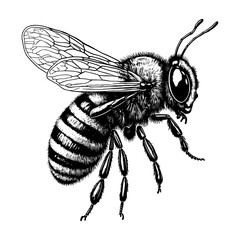 Poster - Bee hand drawn sketch, insect vector illustration