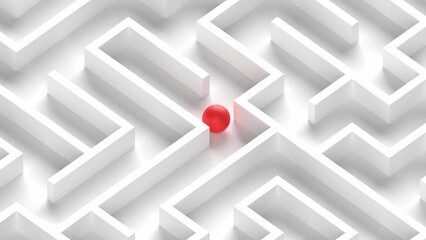 labyrinth or maze 3d animation satisfying, can be used to represent problem solving, pathway, mental health or intelligence psychology