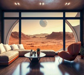 A living-room on Mars