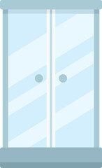 Poster - Sanitary equipment icon flat vector. Cabin stall. Interior furniture isolated