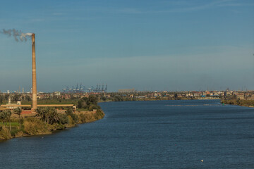 Damietta branch of the Nile delta, Egypt