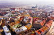 Aerial view on the city Lublin. Poland. High quality photo