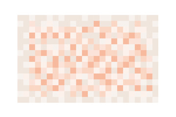Wall Mural - censor blur effect. skin tone colored pixel texture on transparent background. mosaic pattern to hid