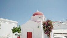 White Church With Red Dome, Mykonos
