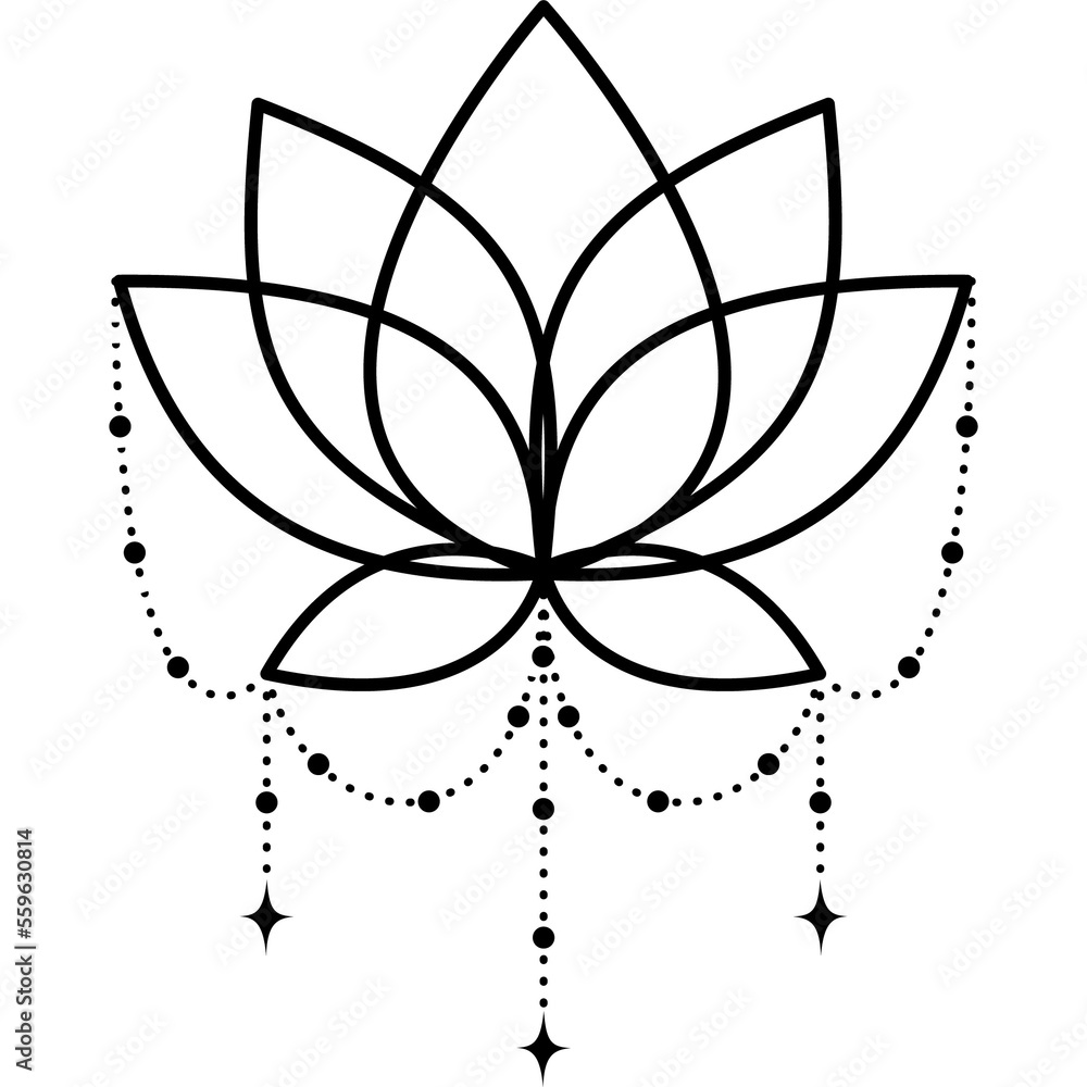 stylized lotus mehndi flower pattern for logo outline. Henna drawing and  tattoo. Decoration in oriental and Indian style for emblem yoga wellness and  meditation school. png Stock Photo | Adobe Stock, image size:1000x1000