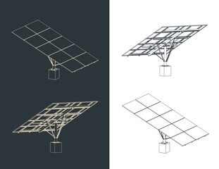 Wall Mural - Solar panel drawings