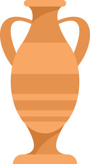 Poster - Water amphora icon flat vector. Vase pot. Old pottery isolated