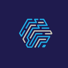 Tech cube design for internet technology business
