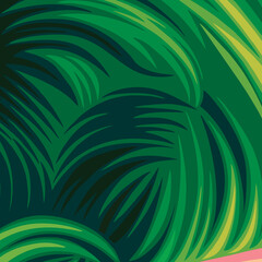 Wall Mural - abstract green background with waves