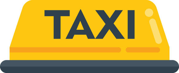 Sticker - Taxi cab icon flat vector. Airport flight. Travel plane isolated