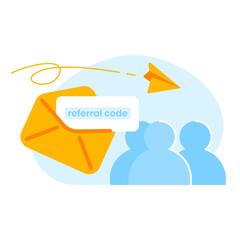share, refer a friend, referral program concept illustration flat design vector eps10. modern graphi