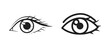 © Alix - Woman eye with lashes icon set
