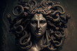 A portrait of the face of medusa created with generative Ai