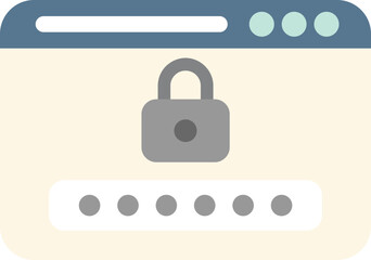 Poster - Lock interface icon flat vector. Internet interface. Play online isolated