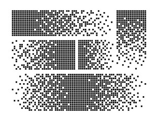 Wall Mural - pixel disintegration background. halftone fragment. dispersed dotted pattern. concept of disintegrat