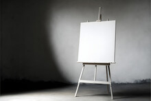 Easel With Blank Canvas