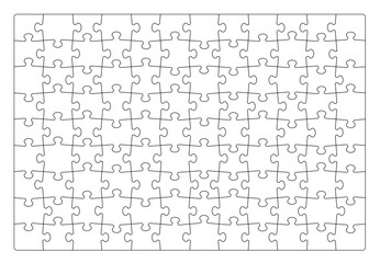 Wall Mural - Jigsaw puzzle grid. Puzzle game blank vector pattern or picture parts matching quiz or riddle simple texture. Challenge solve concept, fragment connect jigsaw game mosaic empty background