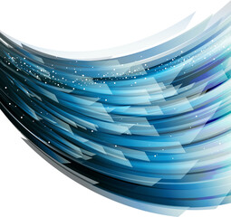 Aufkleber - abstract background wiht straight blue lines