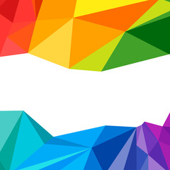 Aufkleber - Abstract triangle geometric wave stripes border on a white background. polygonal pattern for your design.