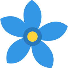 Wall Mural - Alpine Forget Me Not Icon