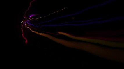 Wall Mural - abstract glowing 3d light strokes background/ 4k animation of an abstract wallpaper background of gl